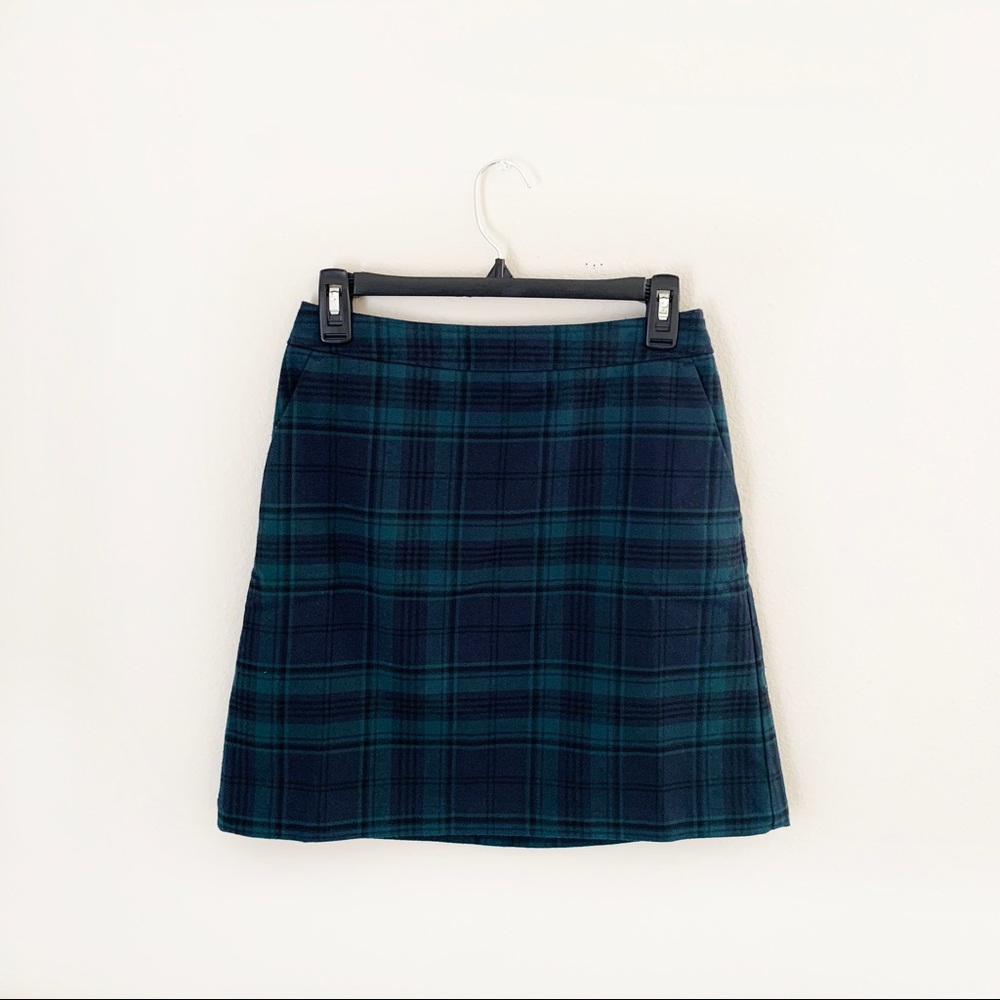 PLAID POCKET SHIFT SKIRT